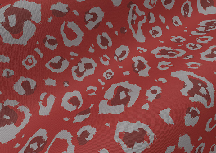 Leopard Luxe, Cherry Red - Roller Blind - Image 4